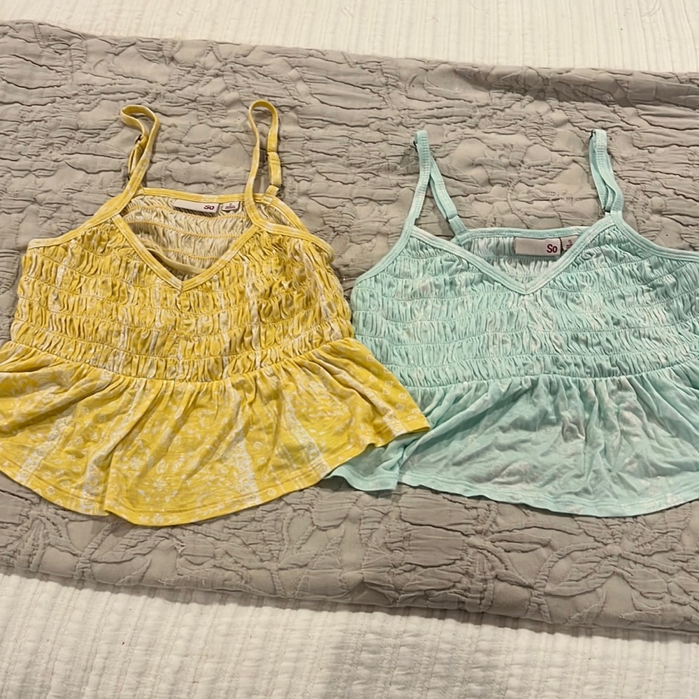 Listing is for both tops NWT Smocked Crop Tops -Size Small Juniors